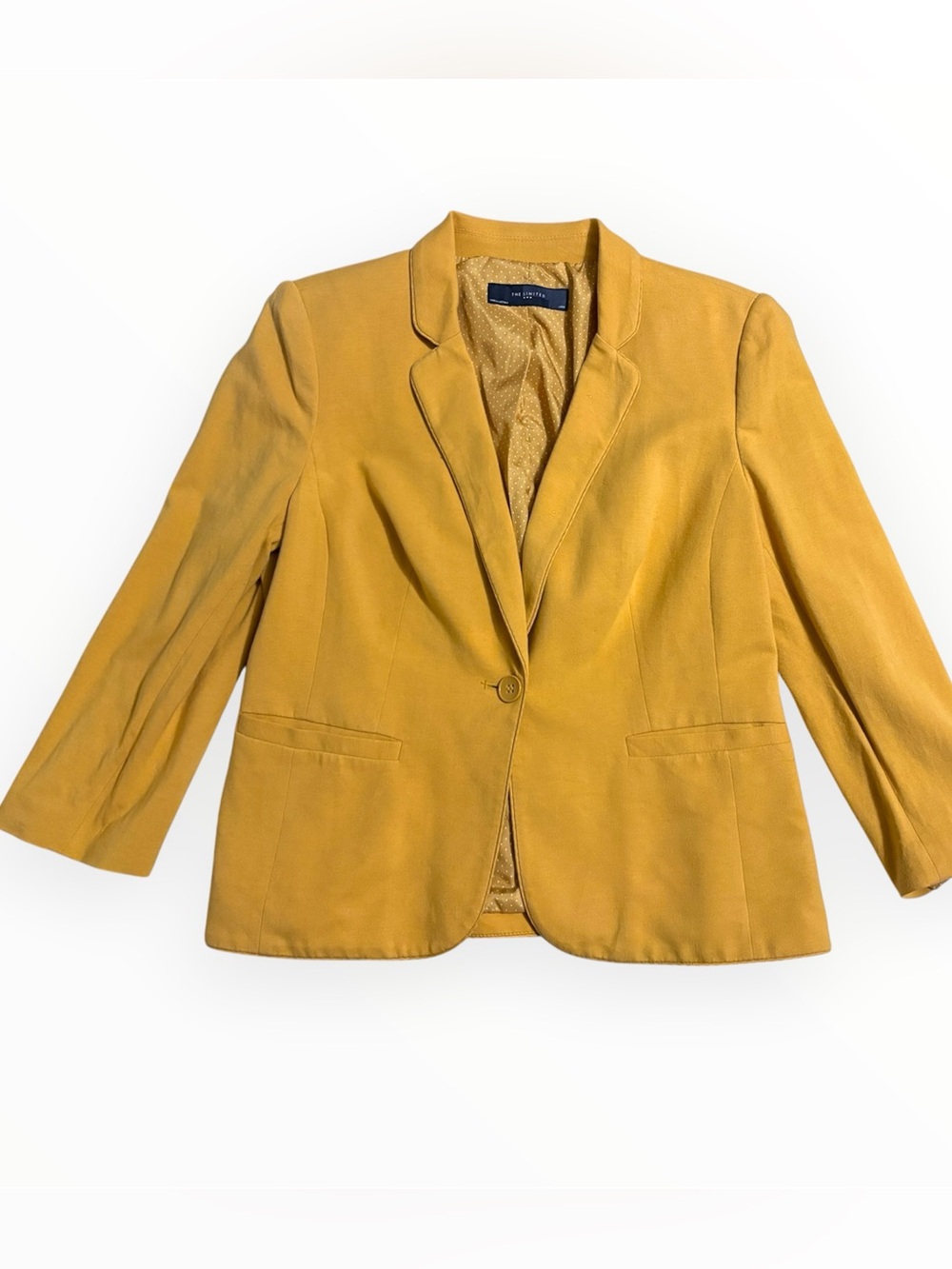 Women's Mustard Yellow Single-Button Blazer from The Limited